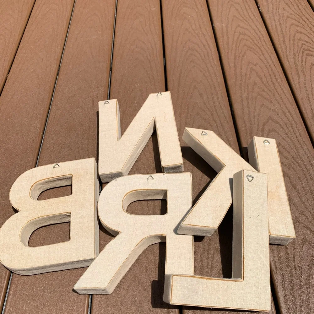 Fabric Letters B, R, K, L & N - Picture 4 of 5